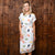 Abstract Nguni Shift Dress Pelican