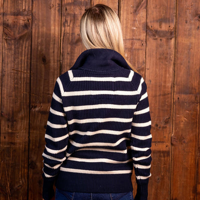 Coastal Quarter Zip Funnel Collar Midnight