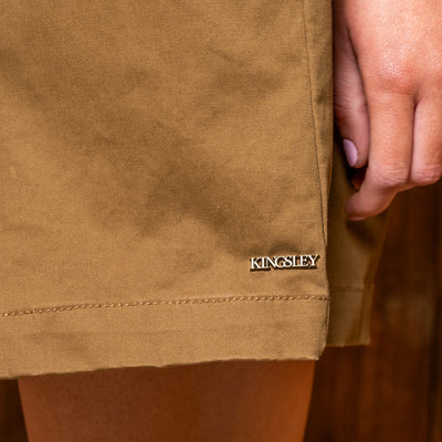 Clifton High-Waisted Flared Short Olive