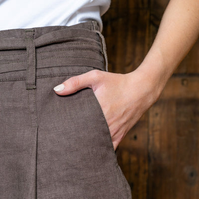 Clifton High-Waisted Flared Short Fatigue