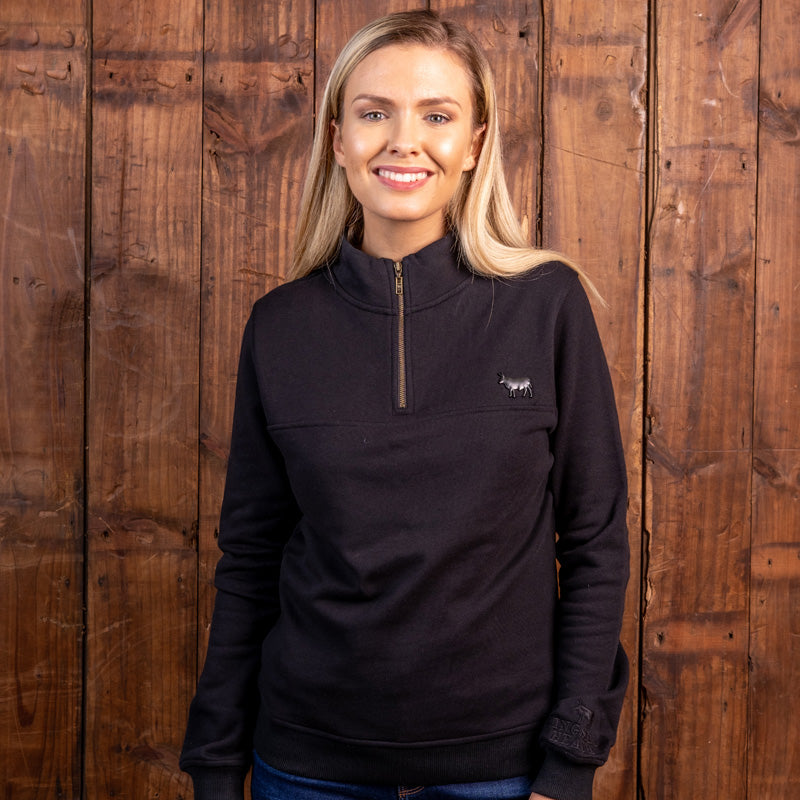 Femme Quarter Zip Pullover Sweatshirt Mamba