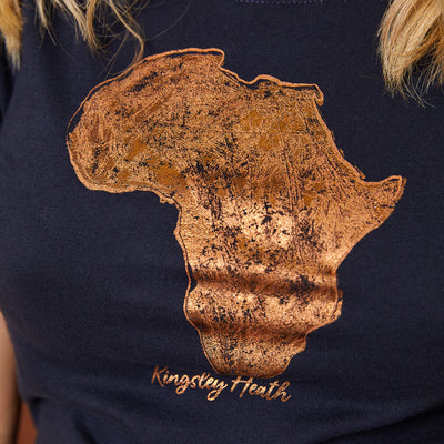 Foil Africa Slim Crew Tee Midnight