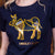 Glitzy Patchwork Nguni Slim Crew Tee Midnight