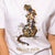 Cheetah Luxe Regular Crew Tee Pelican