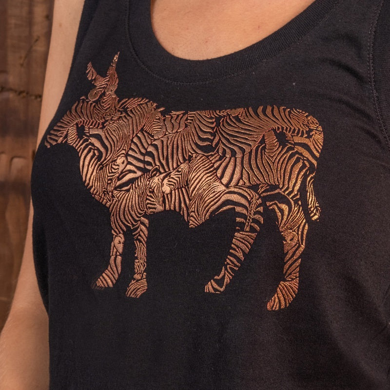 Foil Zebra Nguni Tank Mamba