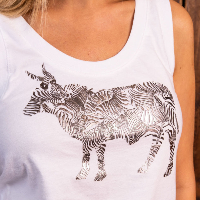 Foil Zebra Nguni Tank Pelican