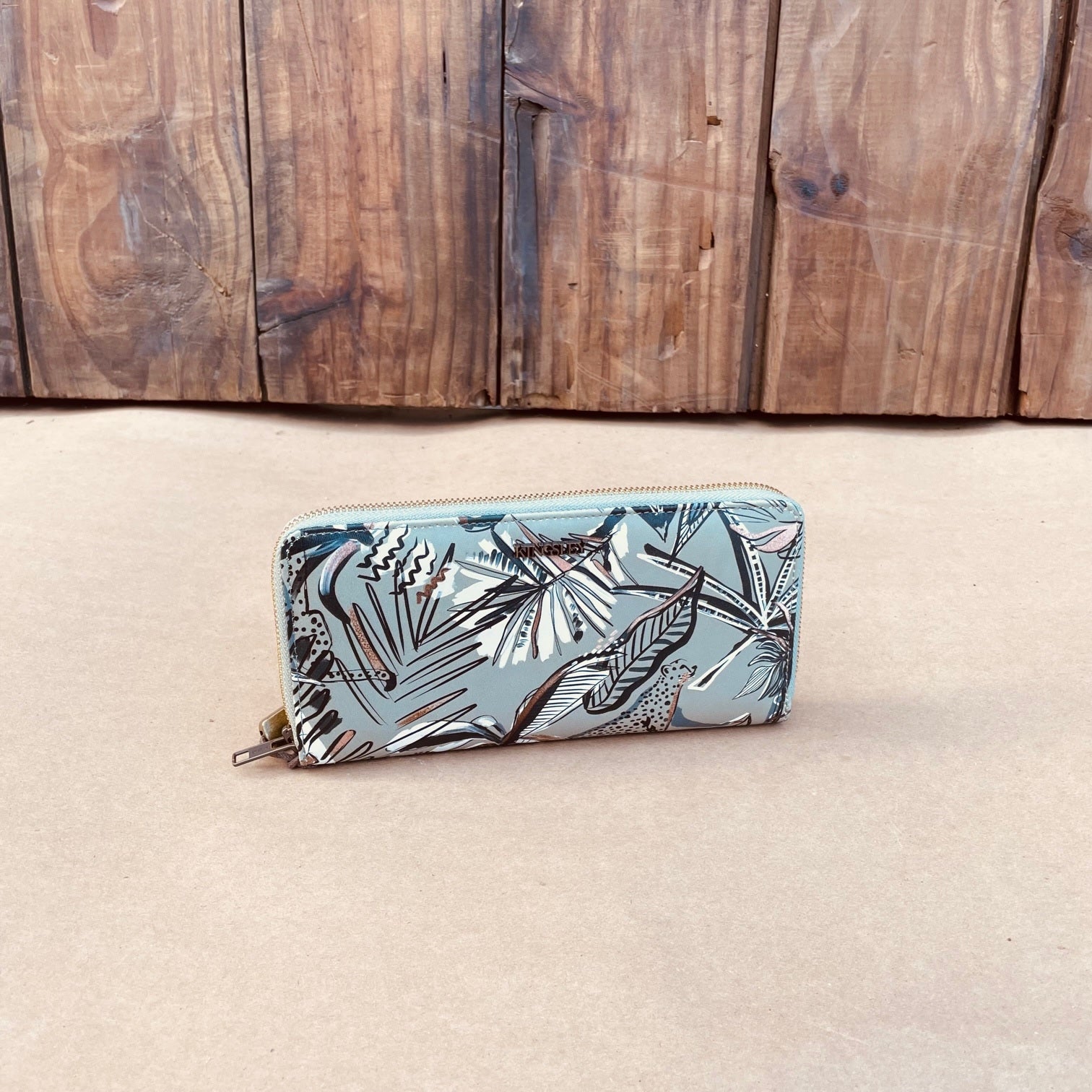 Kingsley Heath Ladies All Over Print Wallet Tan/Wild