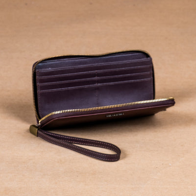 Kingsley Heath Ladies Branded Trim Wallet Tan/Brass