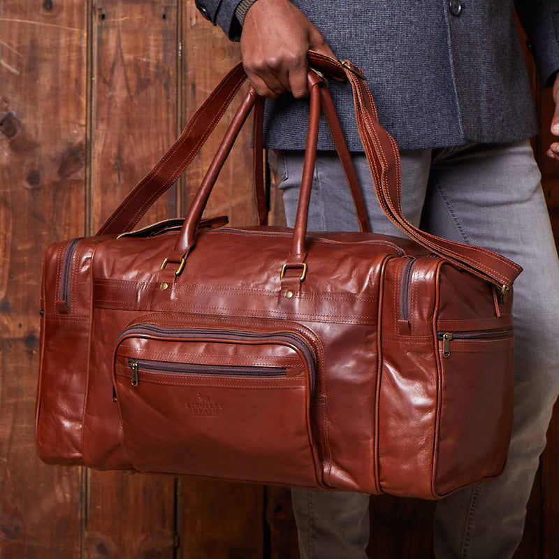 Kingsley Heath Tram Zipped Duffel Bag Tan