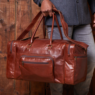 Kingsley Heath Tram Zipped Duffel Bag Tan