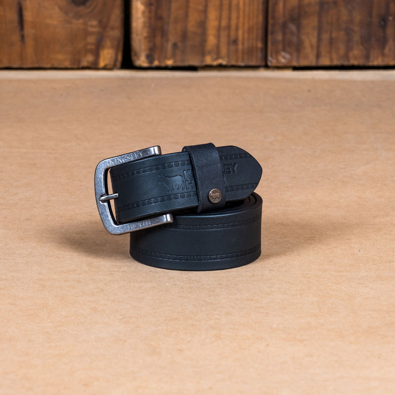 Kingsley Heath Bouble Centre Emboss Belt Mamba/Nickel
