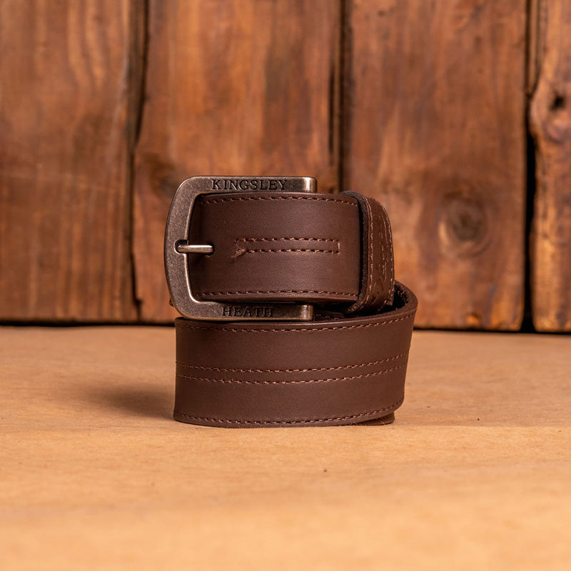 Kingsley Heath Centre Stitch Belt Buffalo/Nickel