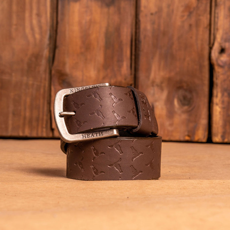 Kingsley Heath Skull Repeat Belt Buffalo/Nickel