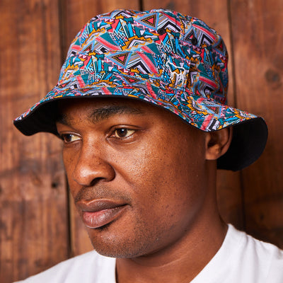 Kingsley Heath Ndebele Bucket Hat Midnight