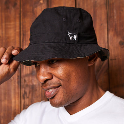 Kingsley Heath Camo Bucket Hat Stone