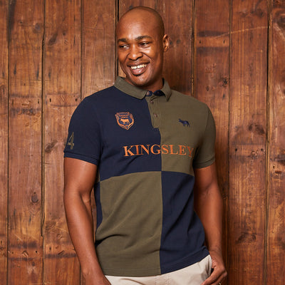 African Luxury Contrast PK Polo Midnight