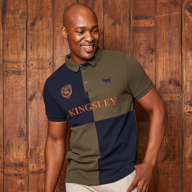African Luxury Contrast PK Polo Midnight