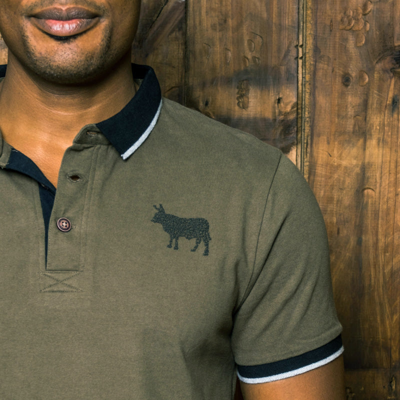 Contrast Collar SJ Polo Fatigue