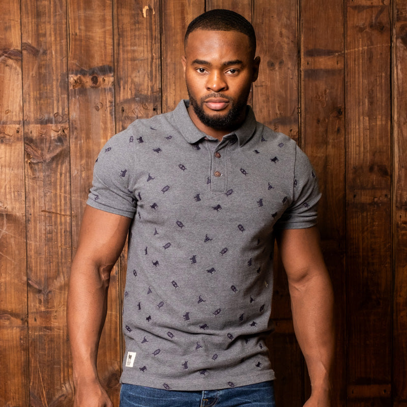 All Over Shield Regular Fit SJ Polo Jackal