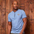 Contrast Tipped Badge Henley Perriwinkle