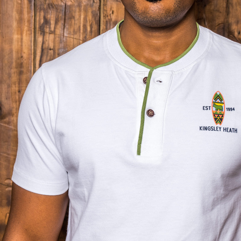 Basotho Surf Tipped Henley Pelican