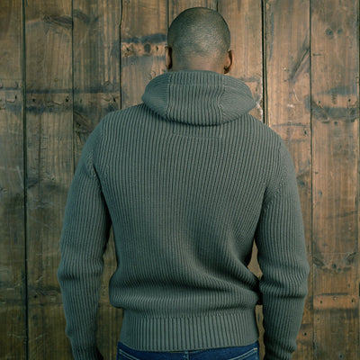 Chunky Meander Zip Thru Hoodie Fatigue