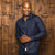 African Luxury Long Sleeve Linen Shirt Midnight