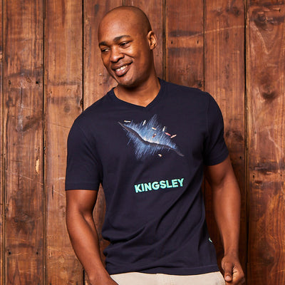 Kingsley Backline V-Neck Tee Midnight