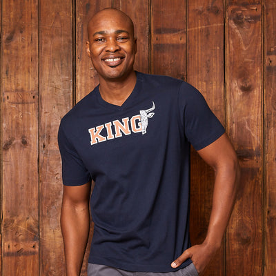 King Of The Bulls V-Neck Tee Midnight