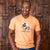 Abstract Nguni V-Neck Tee Mango