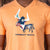 Abstract Nguni V-Neck Tee Mango