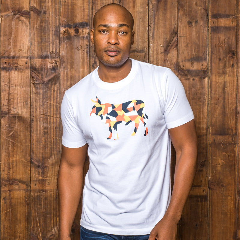 Geo Checkered Nguni Crew Tee Pelican