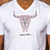 Crosshatch Skull V Neck Tee Pelican