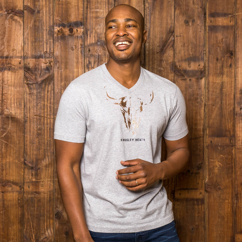 Foil Shadows V Neck Tee Vervet
