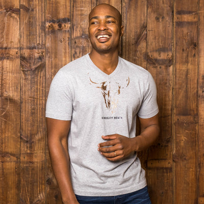 Foil Shadows V Neck Tee Vervet