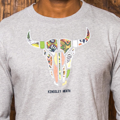 Basotho Skull Longsleeve Tee Vervet