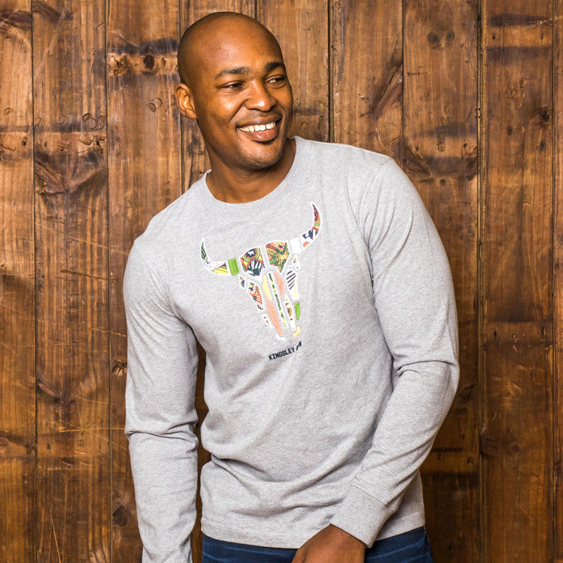 Basotho Skull Longsleeve Tee Vervet