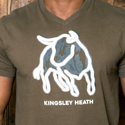 Charging Shutter Nguni V-Neck Tee Fatigue