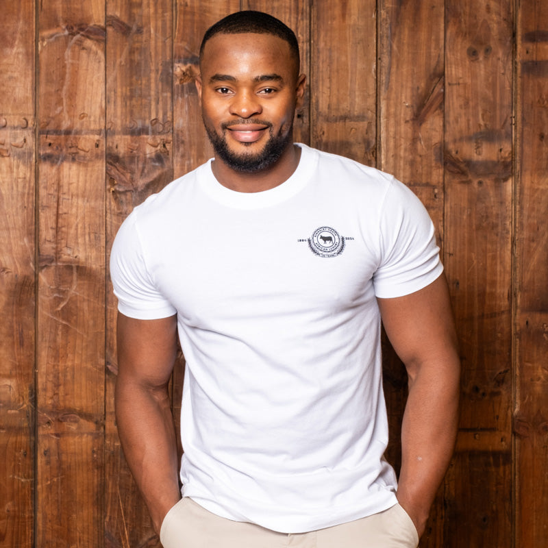 Kingsley Heath 30  Year Small Crest Crew Tee Pelican