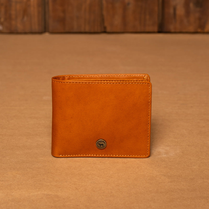 Kingsley Heath Branded Disk Cardholder Wallet Buffalo/Brass