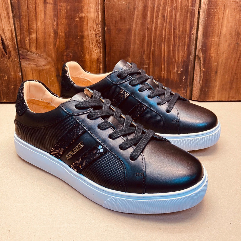Kingsley Heath S Metallic Pop Sneaker Black/Snake