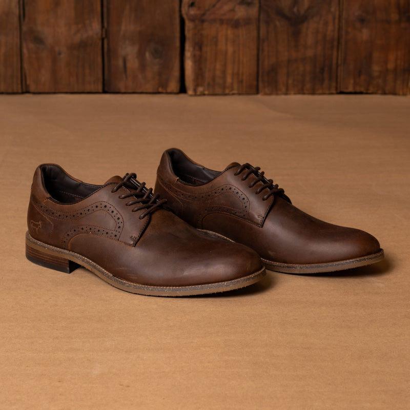 Kingsley Heath F Brogue Plain Toe Choc/Choc