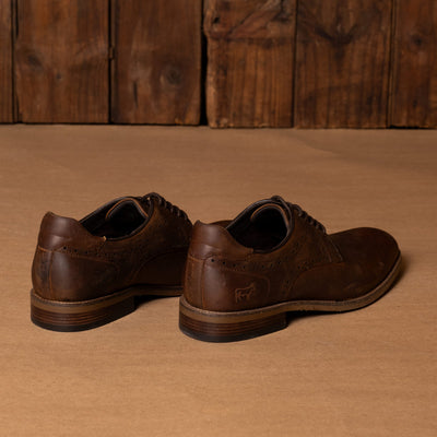 Kingsley Heath F Brogue Plain Toe Choc/Choc