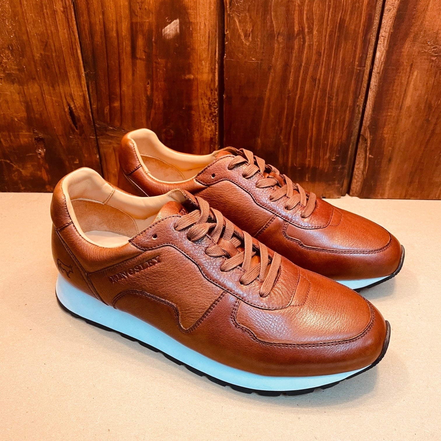 Kingsley Heath R Embossed Heelclip Runner Tan/White