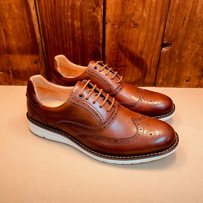 Kingsley Heath FC Wingtip Brogue Tan/White