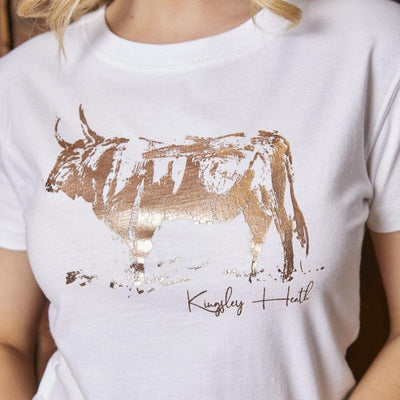 Brushed Foil Nguni Crew Tee Pelican