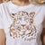 Feline Luxe Embroidered Crew Tee Pelican