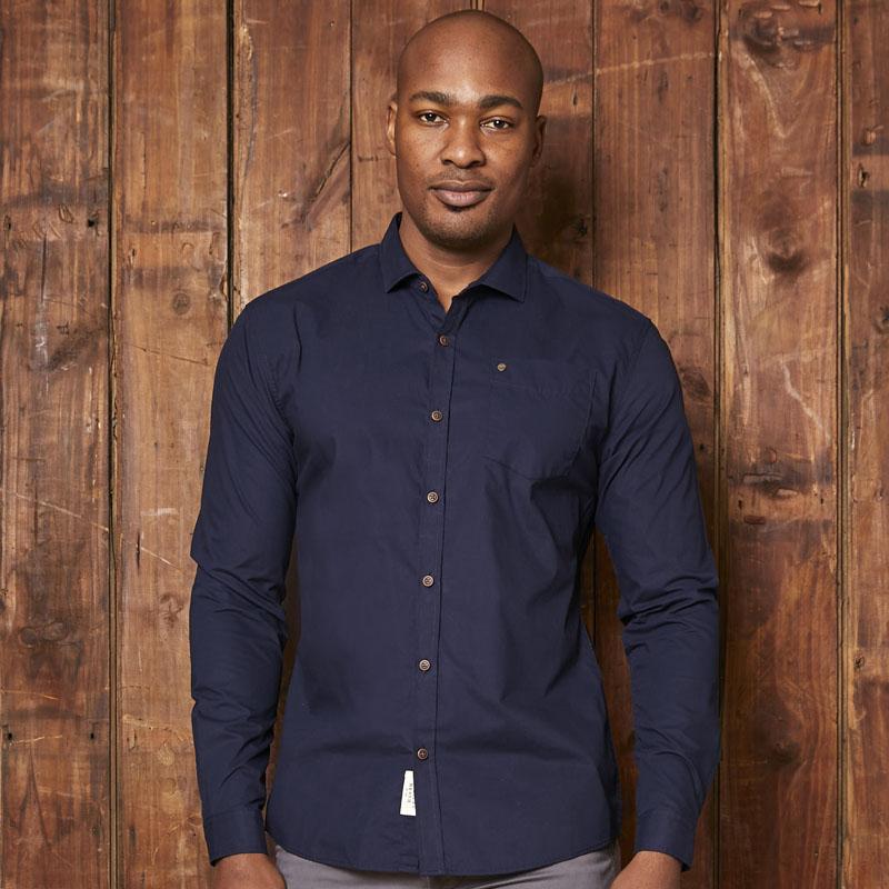 Kingsley Heath Classic Slim Fit Shirt Midnight