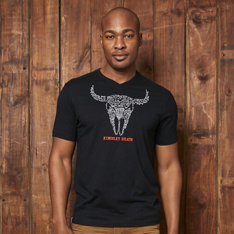 Kingsley Story Skull V-Neck Tee Mamba