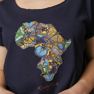 Butterflies Of Africa Shabby Tee Midnight
